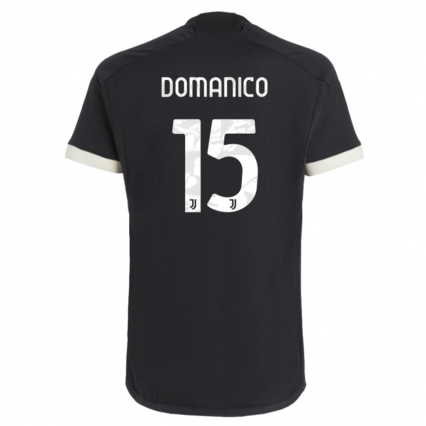 Hombre Fútbol Camiseta Saverio Domanico #15 Negro Equipación Tercera 2023/24 Argentina