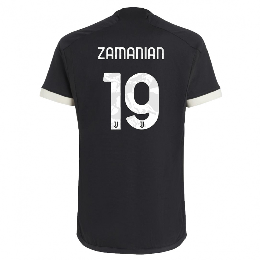 Hombre Fútbol Camiseta Annahita Zamanian #19 Negro Equipación Tercera 2023/24 Argentina