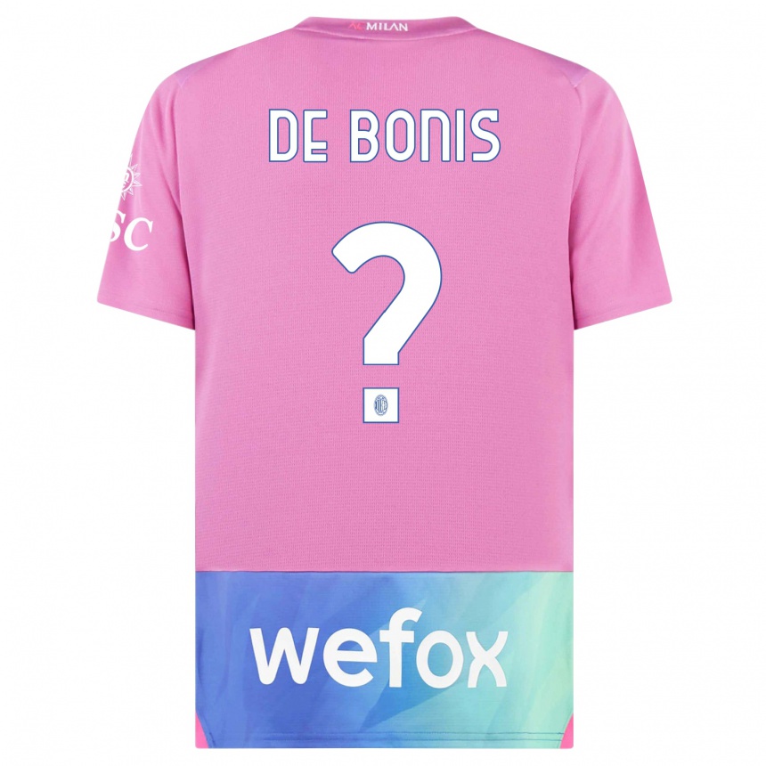 Hombre Fútbol Camiseta Andrea De Bonis #0 Rosado Morado Equipación Tercera 2023/24 Argentina