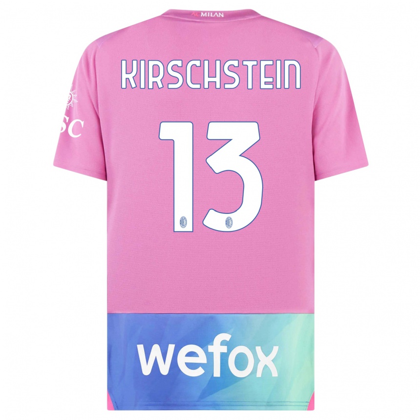 Hombre Fútbol Camiseta Merle Kirschstein #13 Rosado Morado Equipación Tercera 2023/24 Argentina