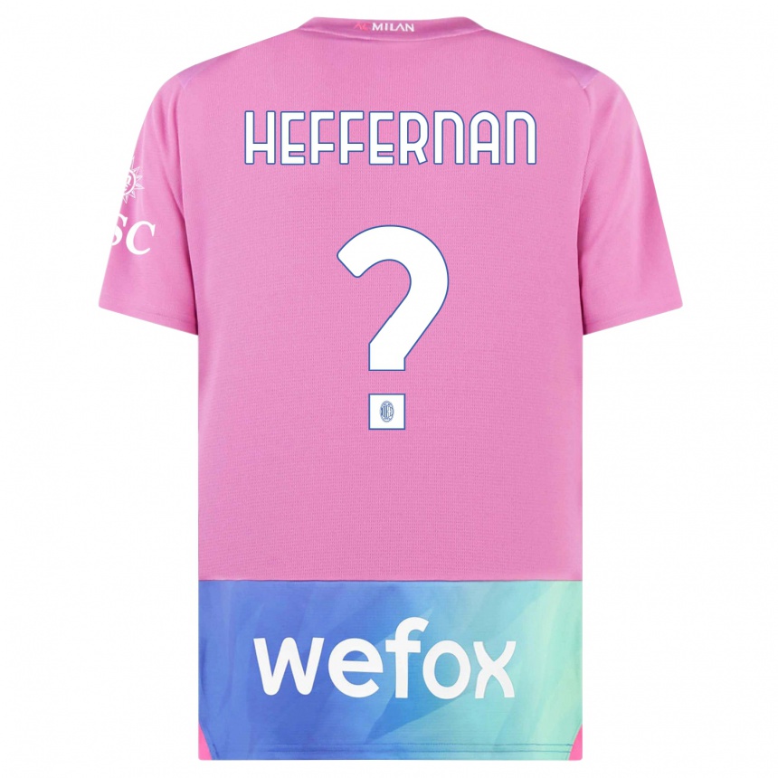 Hombre Fútbol Camiseta Cathal Heffernan #0 Rosado Morado Equipación Tercera 2023/24 Argentina