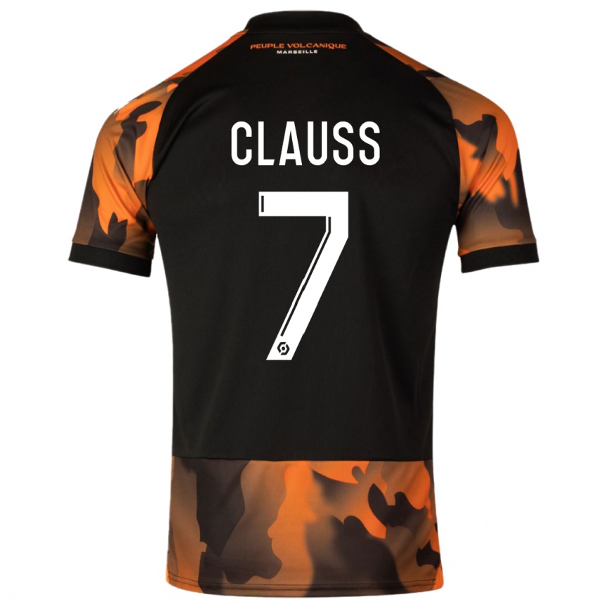 Hombre Fútbol Camiseta Jonathan Clauss #7 Negro Naranja Equipación Tercera 2023/24 Argentina