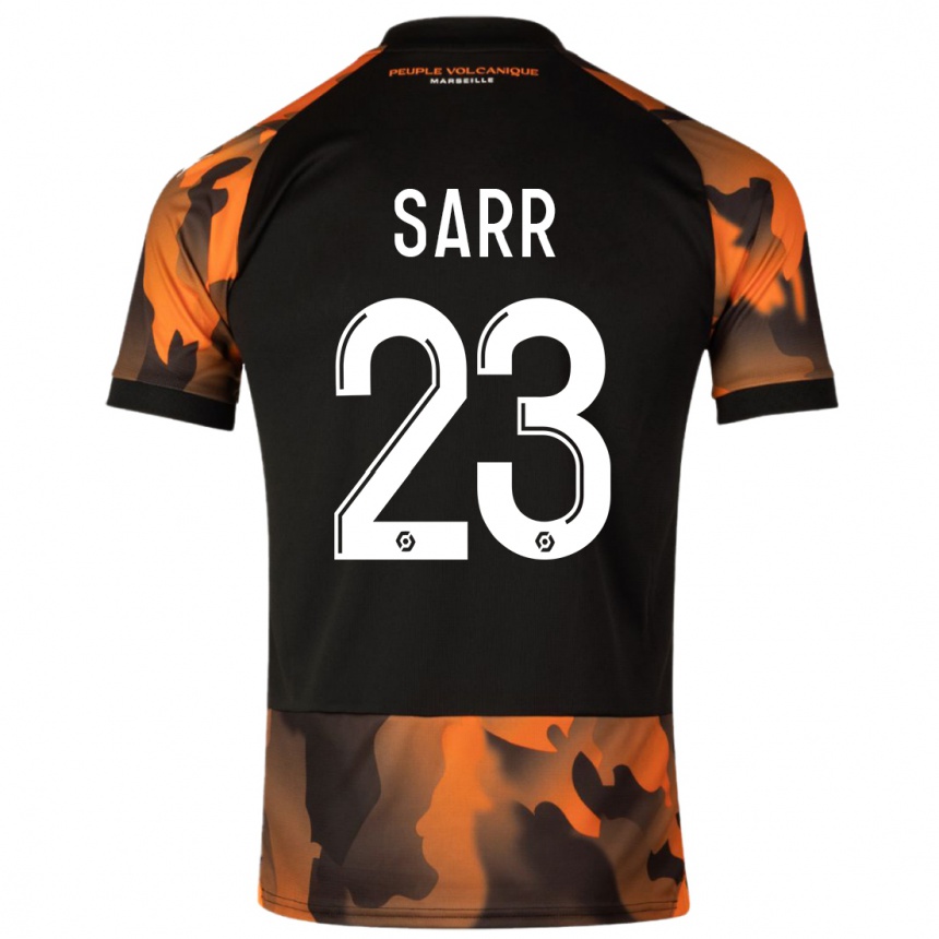 Hombre Fútbol Camiseta Ismaïla Sarr #23 Negro Naranja Equipación Tercera 2023/24 Argentina