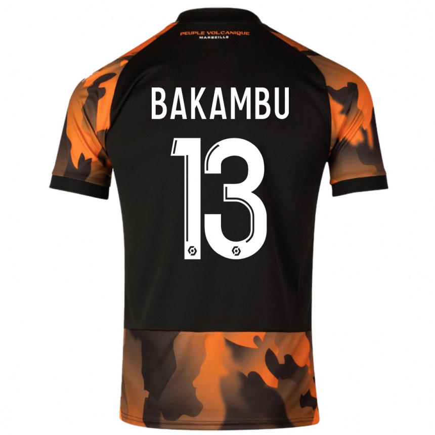 Hombre Fútbol Camiseta Cedric Bakambu #13 Negro Naranja Equipación Tercera 2023/24 Argentina