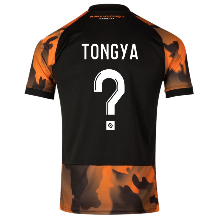 Hombre Fútbol Camiseta Franco Tongya #0 Negro Naranja Equipación Tercera 2023/24 Argentina