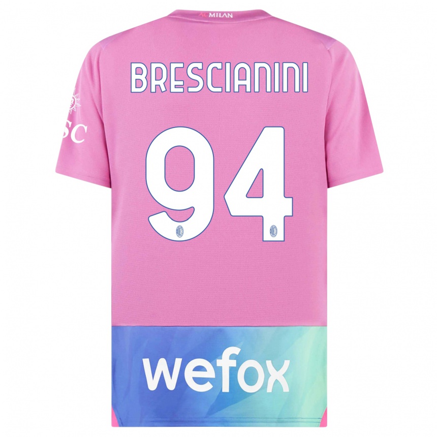 Mujer Fútbol Camiseta Marco Brescianini #94 Rosado Morado Equipación Tercera 2023/24 Argentina