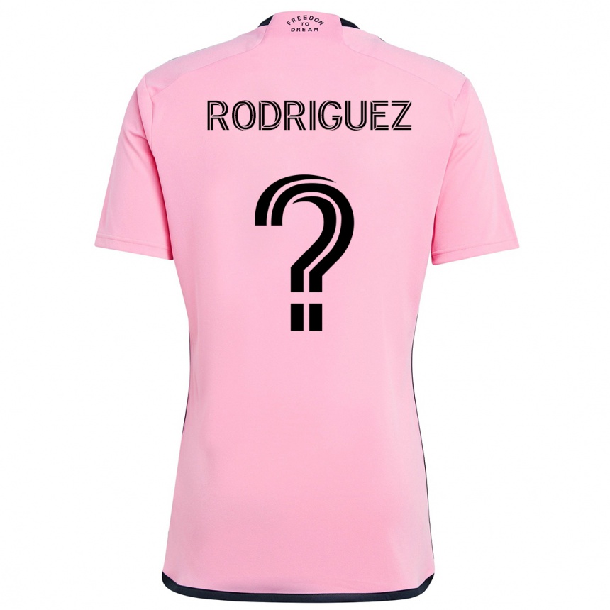 Niño Fútbol Camiseta Emerson Rodríguez #0 Rosa 1ª Equipación 2024/25 Argentina