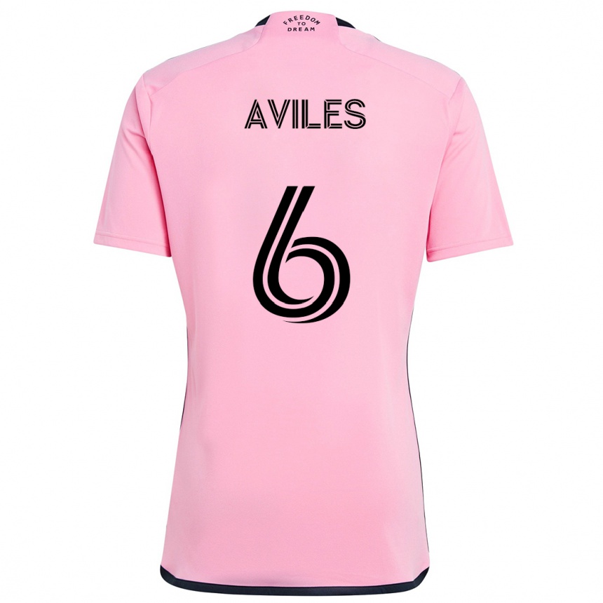 Niño Fútbol Camiseta Tomás Avilés #6 Rosa 1ª Equipación 2024/25 Argentina