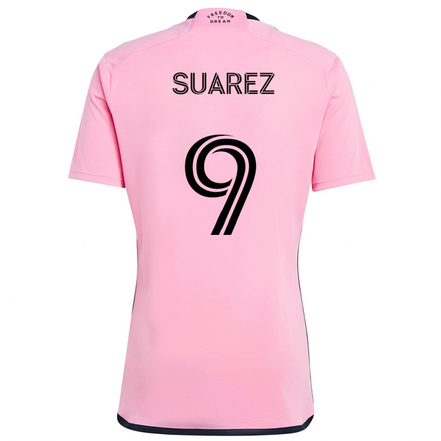 Niño Fútbol Camiseta Luis Suárez #9 Rosa 1ª Equipación 2024/25 Argentina