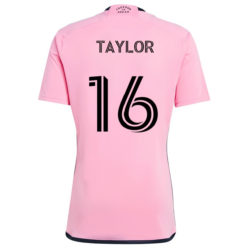 Niño Fútbol Camiseta Robert Taylor #16 Rosa 1ª Equipación 2024/25 Argentina