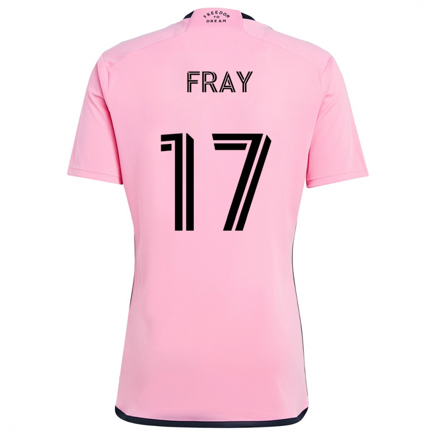 Niño Fútbol Camiseta Ian Fray #17 Rosa 1ª Equipación 2024/25 Argentina