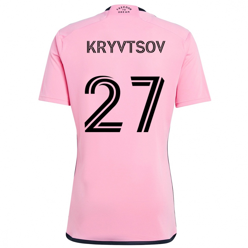 Niño Fútbol Camiseta Sergiy Kryvtsov #27 Rosa 1ª Equipación 2024/25 Argentina