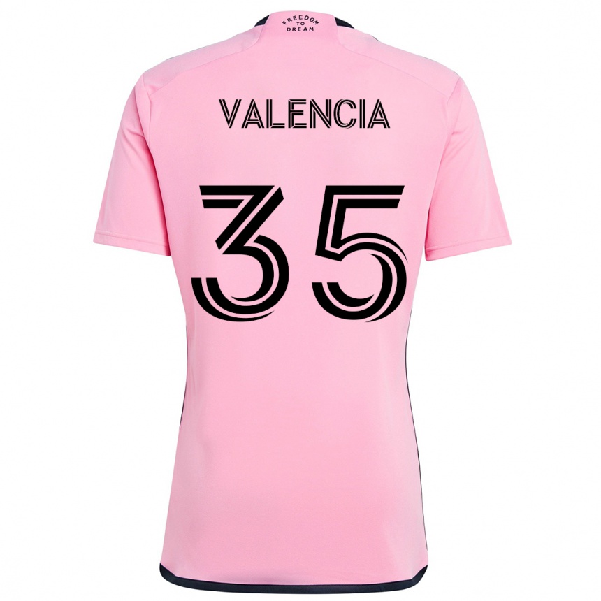 Niño Fútbol Camiseta Felipe Valencia #35 Rosa 1ª Equipación 2024/25 Argentina