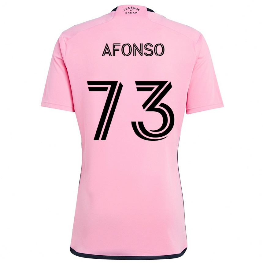 Niño Fútbol Camiseta Leo Afonso #73 Rosa 1ª Equipación 2024/25 Argentina