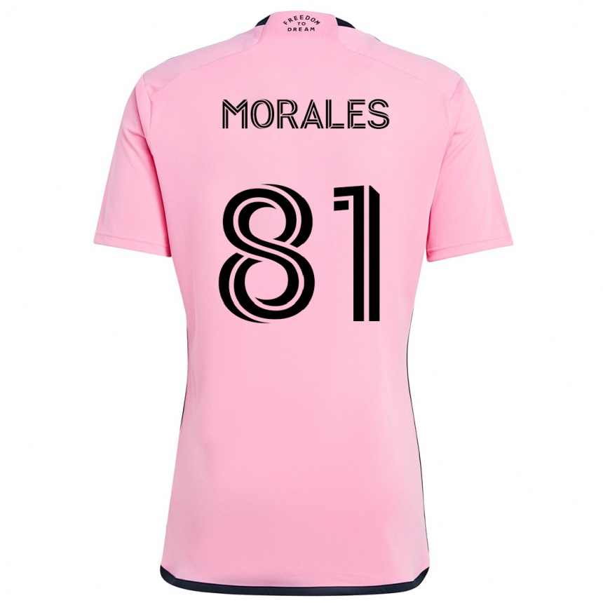 Niño Fútbol Camiseta Santiago Morales #81 Rosa 1ª Equipación 2024/25 Argentina