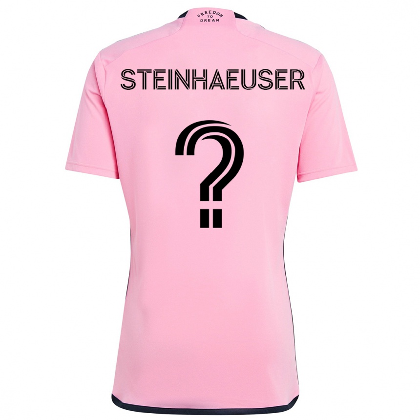 Niño Fútbol Camiseta Marcus Steinhaeuser #0 Rosa 1ª Equipación 2024/25 Argentina