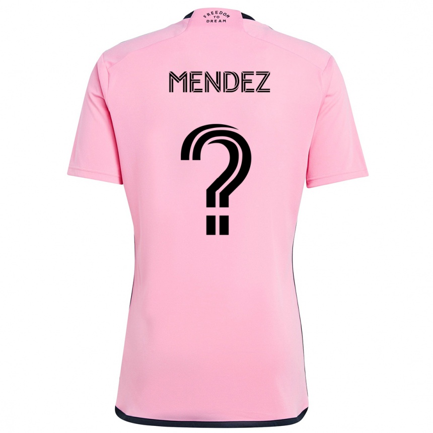 Niño Fútbol Camiseta Dylan Mendez #0 Rosa 1ª Equipación 2024/25 Argentina