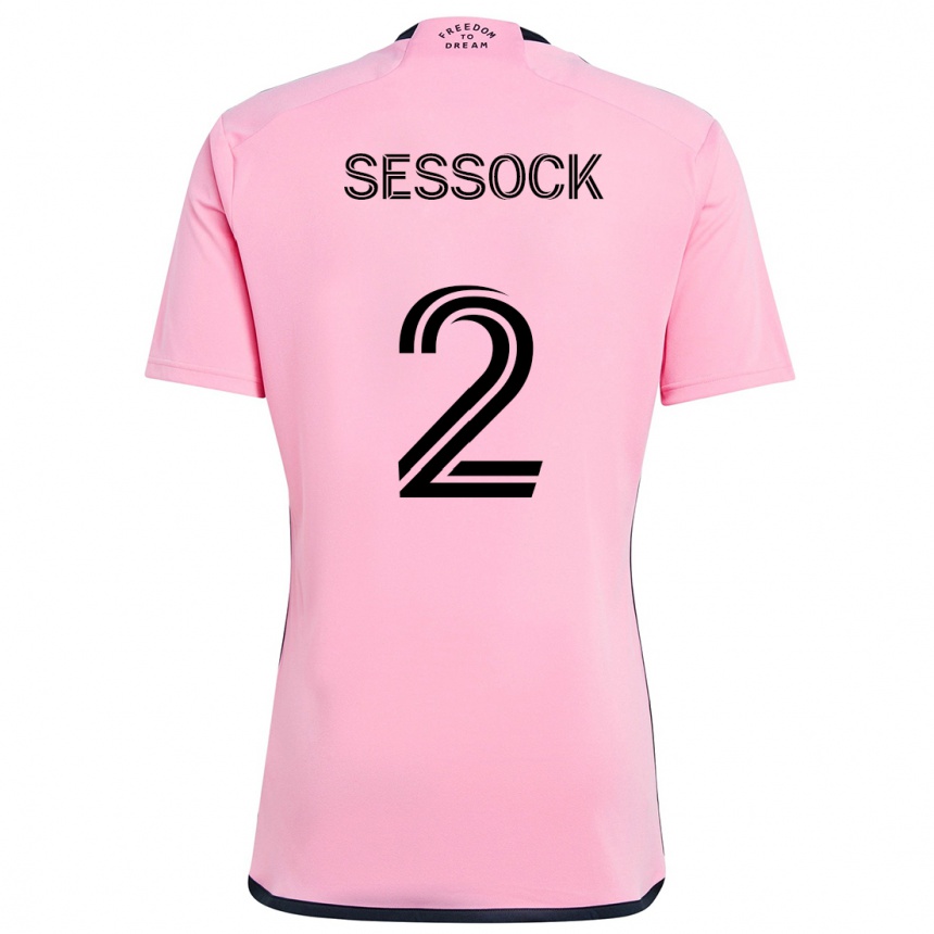 Niño Fútbol Camiseta Nykolas Sessock #2 Rosa 1ª Equipación 2024/25 Argentina