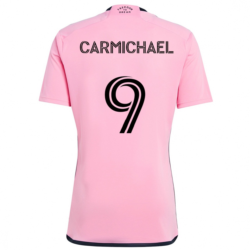 Niño Fútbol Camiseta Ryan Carmichael #9 Rosa 1ª Equipación 2024/25 Argentina