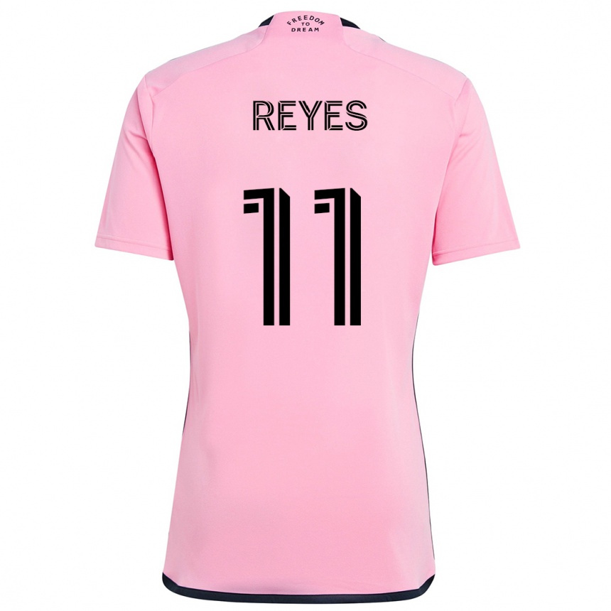 Niño Fútbol Camiseta Dairon Reyes #11 Rosa 1ª Equipación 2024/25 Argentina