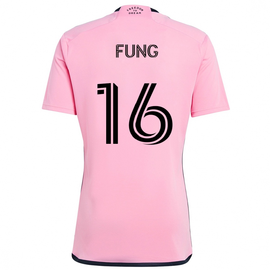 Niño Fútbol Camiseta Victor Fung #16 Rosa 1ª Equipación 2024/25 Argentina