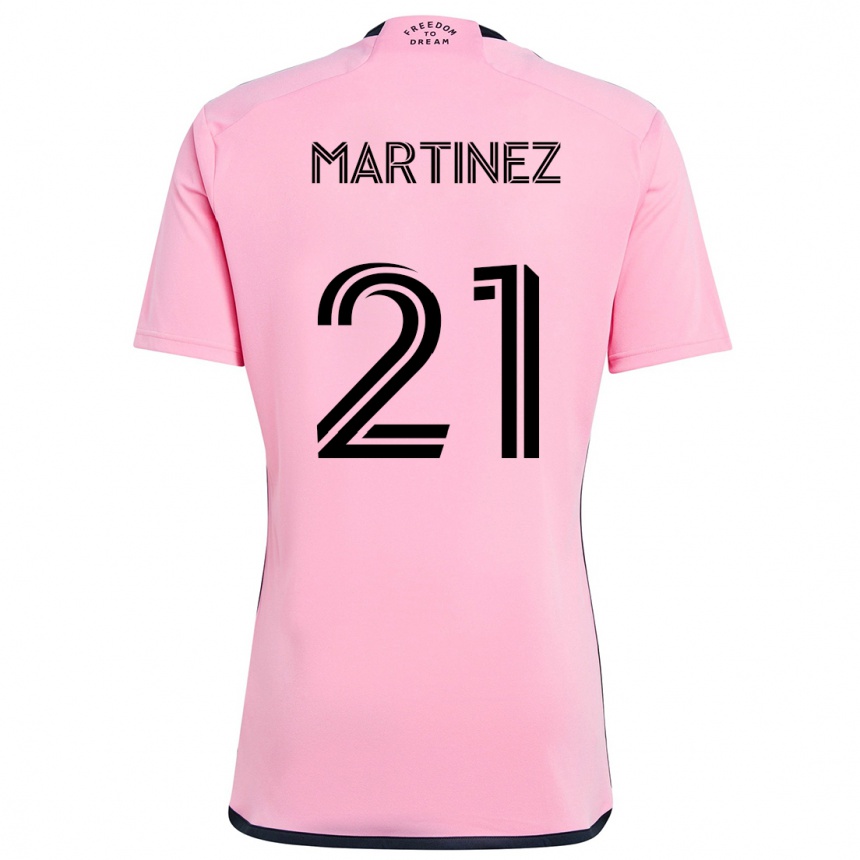 Niño Fútbol Camiseta Derrek Martinez #21 Rosa 1ª Equipación 2024/25 Argentina