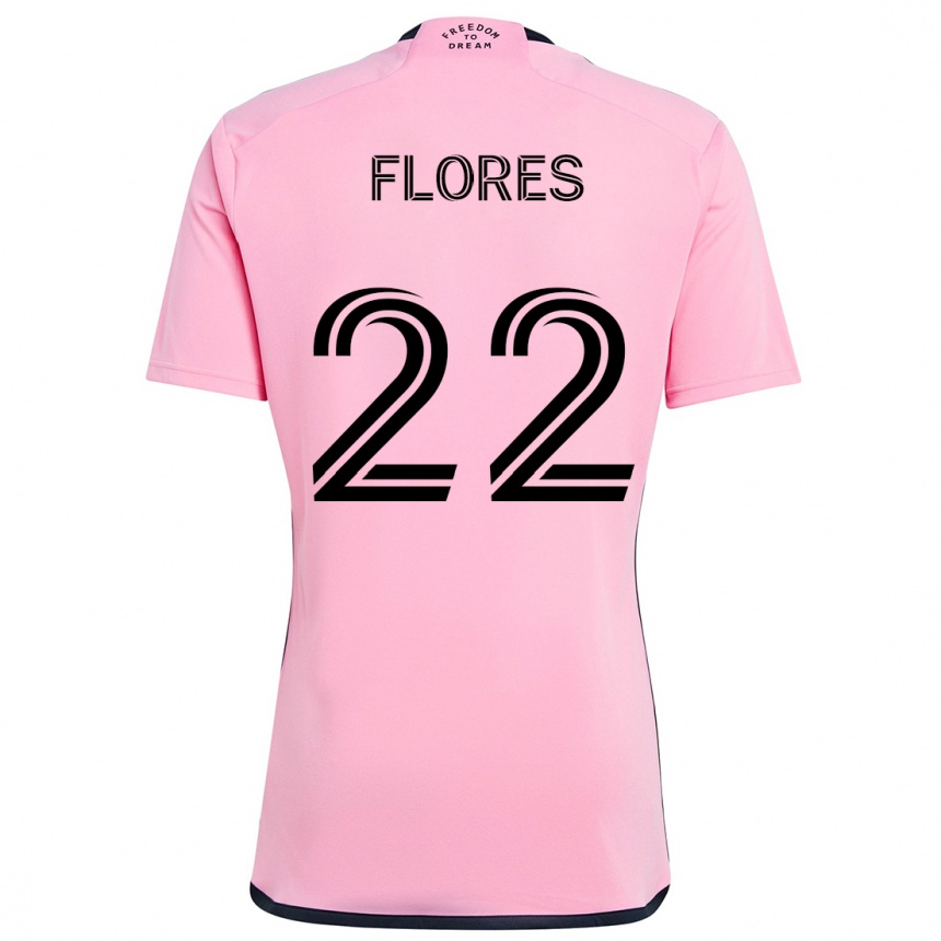 Niño Fútbol Camiseta Alejandro Flores #22 Rosa 1ª Equipación 2024/25 Argentina