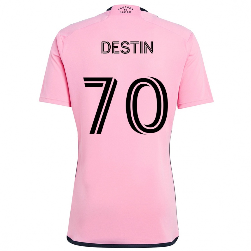 Niño Fútbol Camiseta Bryan Destin #70 Rosa 1ª Equipación 2024/25 Argentina