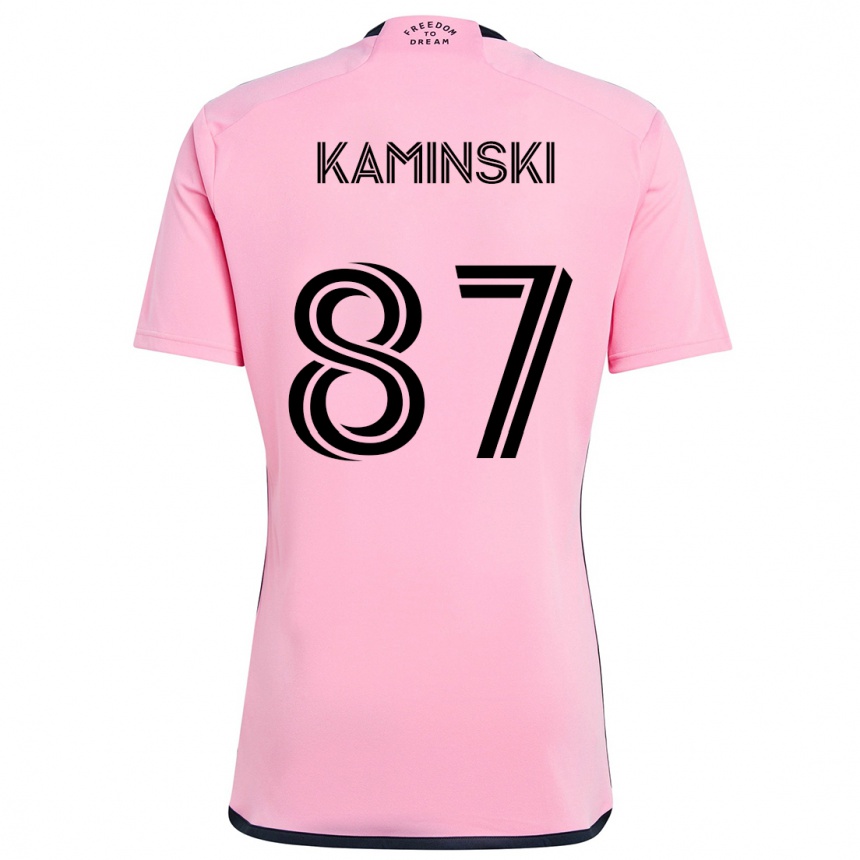 Niño Fútbol Camiseta Brett Kaminski #87 Rosa 1ª Equipación 2024/25 Argentina