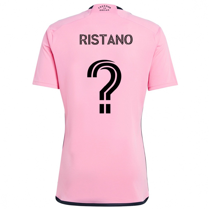 Niño Fútbol Camiseta Alejo Ristano #0 Rosa 1ª Equipación 2024/25 Argentina