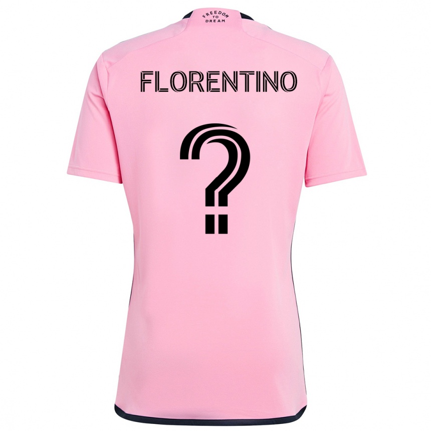 Niño Fútbol Camiseta Gabriel Florentino #0 Rosa 1ª Equipación 2024/25 Argentina