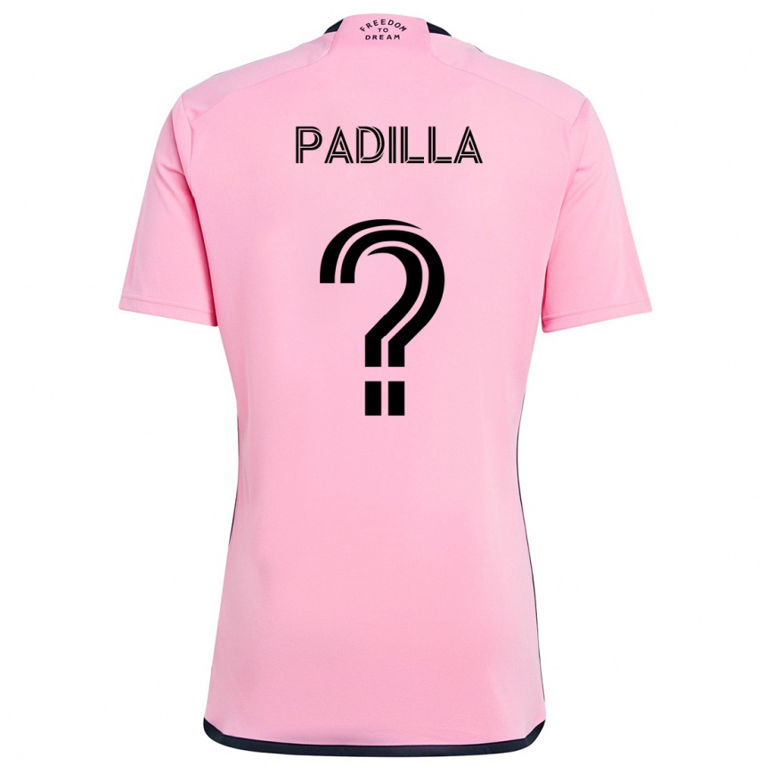 Niño Fútbol Camiseta Leandro Padilla #0 Rosa 1ª Equipación 2024/25 Argentina