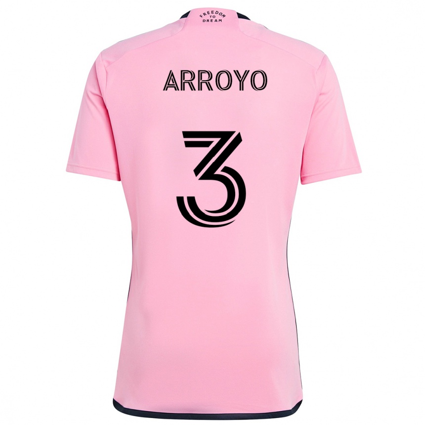 Niño Fútbol Camiseta Dixon Arroyo #3 Rosa 1ª Equipación 2024/25 Argentina