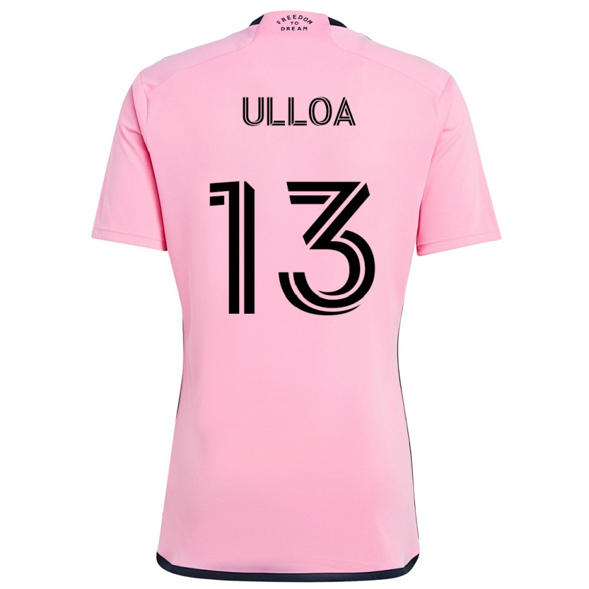 Niño Fútbol Camiseta Víctor Ulloa #13 Rosa 1ª Equipación 2024/25 Argentina