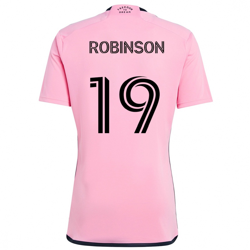 Niño Fútbol Camiseta Robbie Robinson #19 Rosa 1ª Equipación 2024/25 Argentina