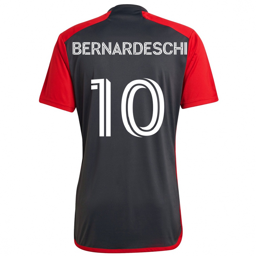 Niño Fútbol Camiseta Federico Bernardeschi #10 Rojo Grayn 1ª Equipación 2024/25 Argentina