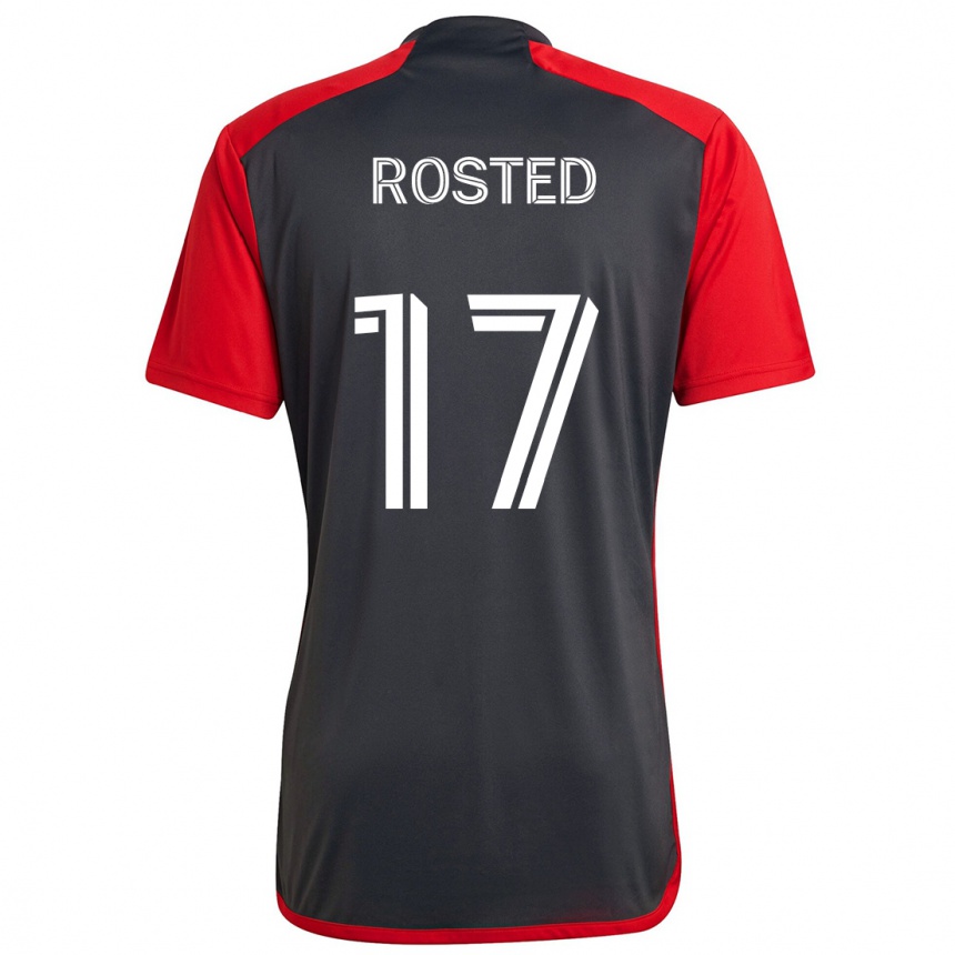 Niño Fútbol Camiseta Sigurd Rosted #17 Rojo Grayn 1ª Equipación 2024/25 Argentina