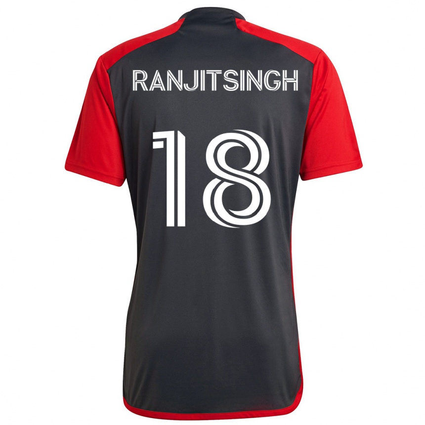 Niño Fútbol Camiseta Greg Ranjitsingh #18 Rojo Grayn 1ª Equipación 2024/25 Argentina