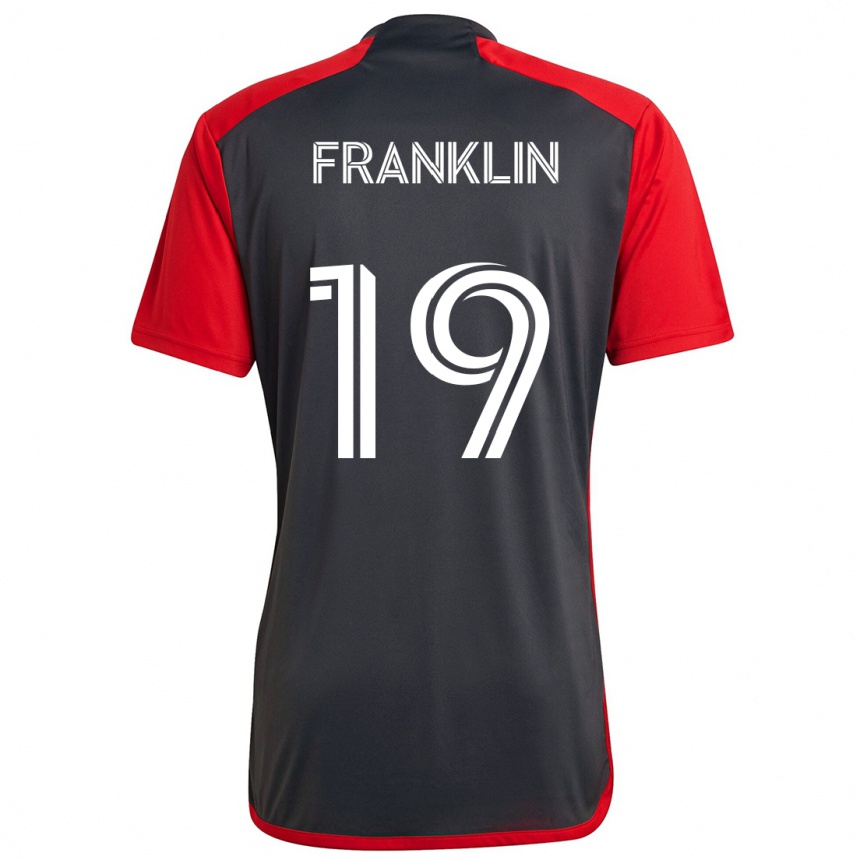 Niño Fútbol Camiseta Kobe Franklin #19 Rojo Grayn 1ª Equipación 2024/25 Argentina