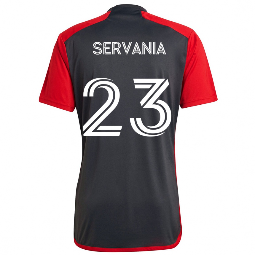 Niño Fútbol Camiseta Brandon Servania #23 Rojo Grayn 1ª Equipación 2024/25 Argentina