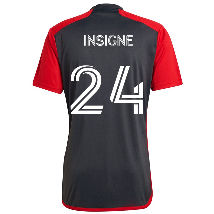 Niño Fútbol Camiseta Lorenzo Insigne #24 Rojo Grayn 1ª Equipación 2024/25 Argentina