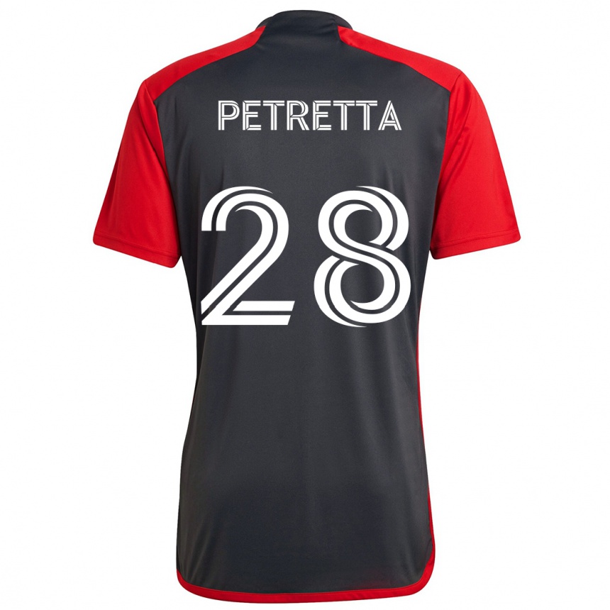 Niño Fútbol Camiseta Raoul Petretta #28 Rojo Grayn 1ª Equipación 2024/25 Argentina