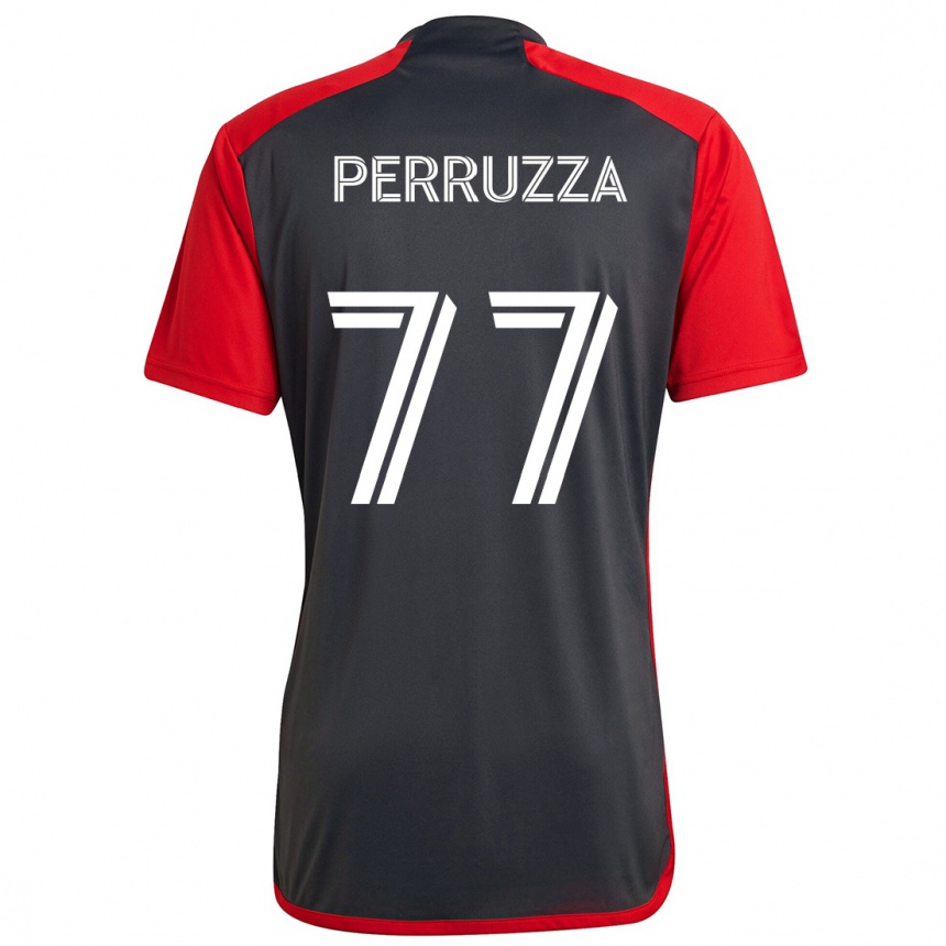 Niño Fútbol Camiseta Jordan Perruzza #77 Rojo Grayn 1ª Equipación 2024/25 Argentina