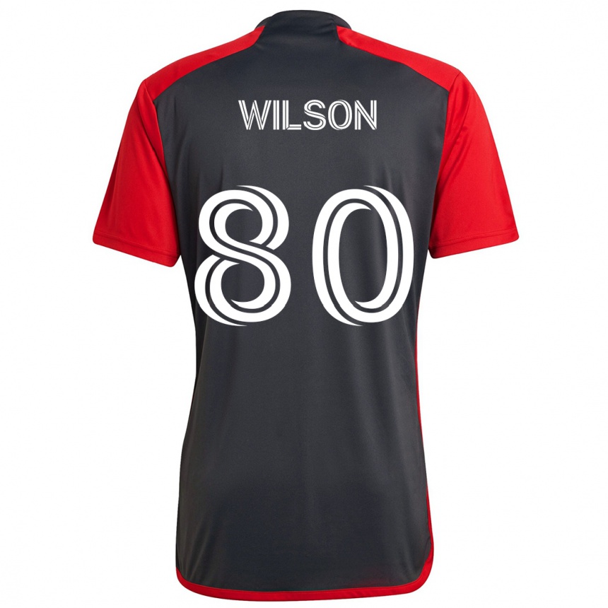 Niño Fútbol Camiseta Shafique Wilson #80 Rojo Grayn 1ª Equipación 2024/25 Argentina