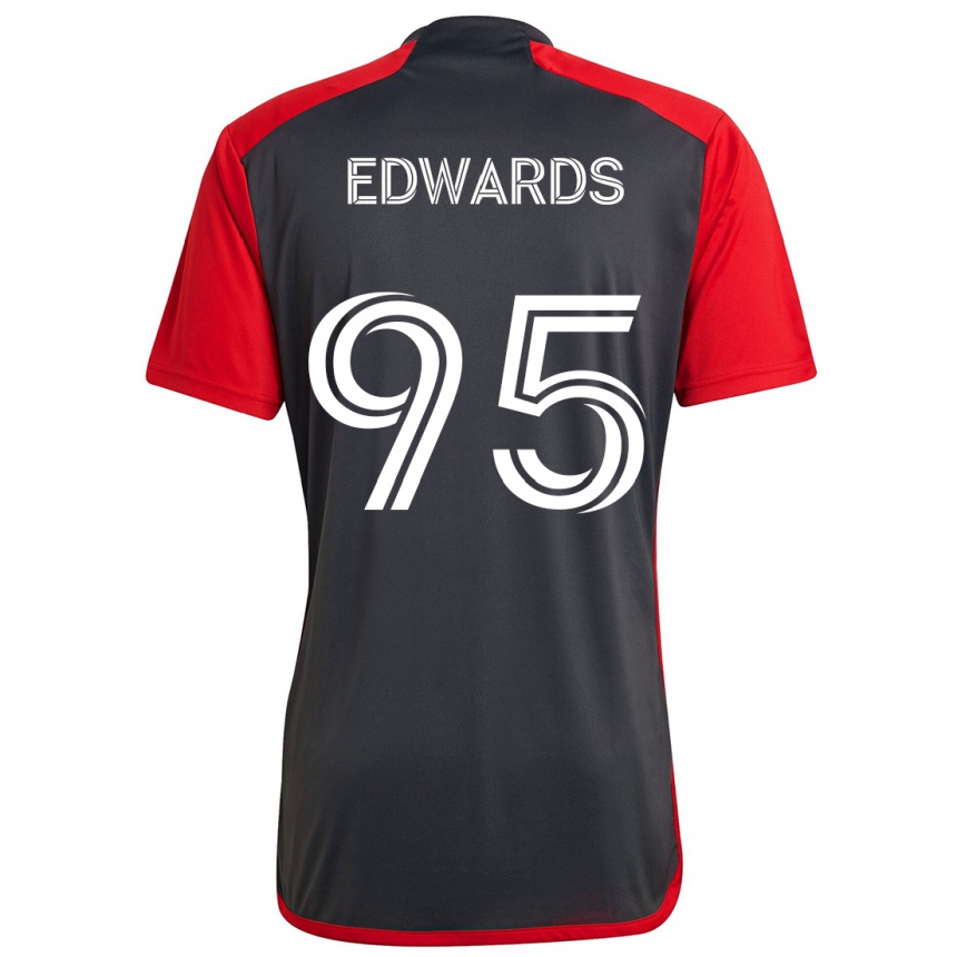 Niño Fútbol Camiseta Nathaniel Edwards #95 Rojo Grayn 1ª Equipación 2024/25 Argentina