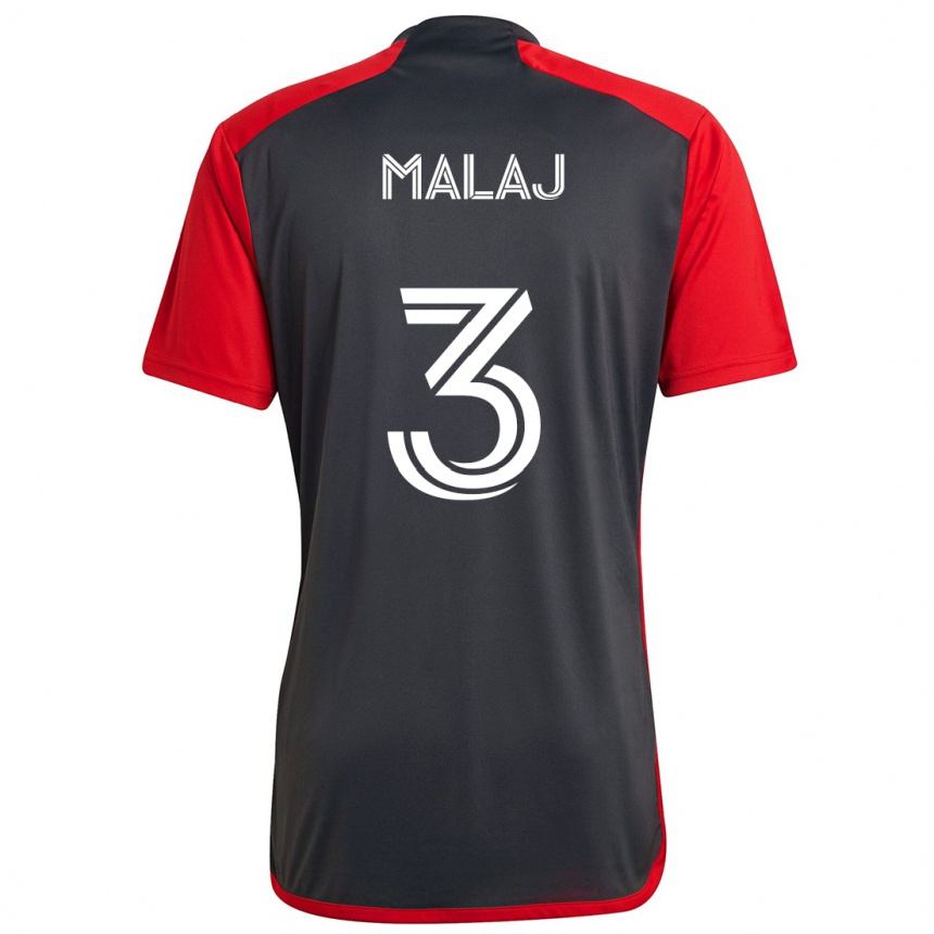 Niño Fútbol Camiseta Albert Malaj #3 Rojo Grayn 1ª Equipación 2024/25 Argentina