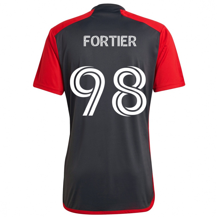 Niño Fútbol Camiseta Kristjan Fortier #98 Rojo Grayn 1ª Equipación 2024/25 Argentina