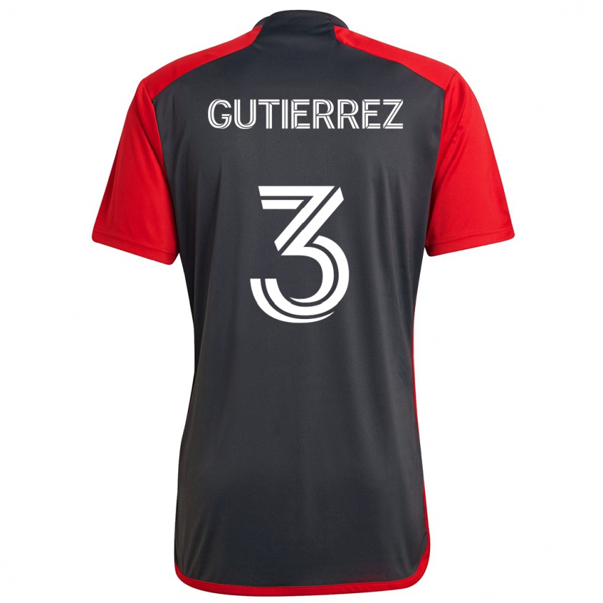 Niño Fútbol Camiseta Cristián Gutiérrez #3 Rojo Grayn 1ª Equipación 2024/25 Argentina