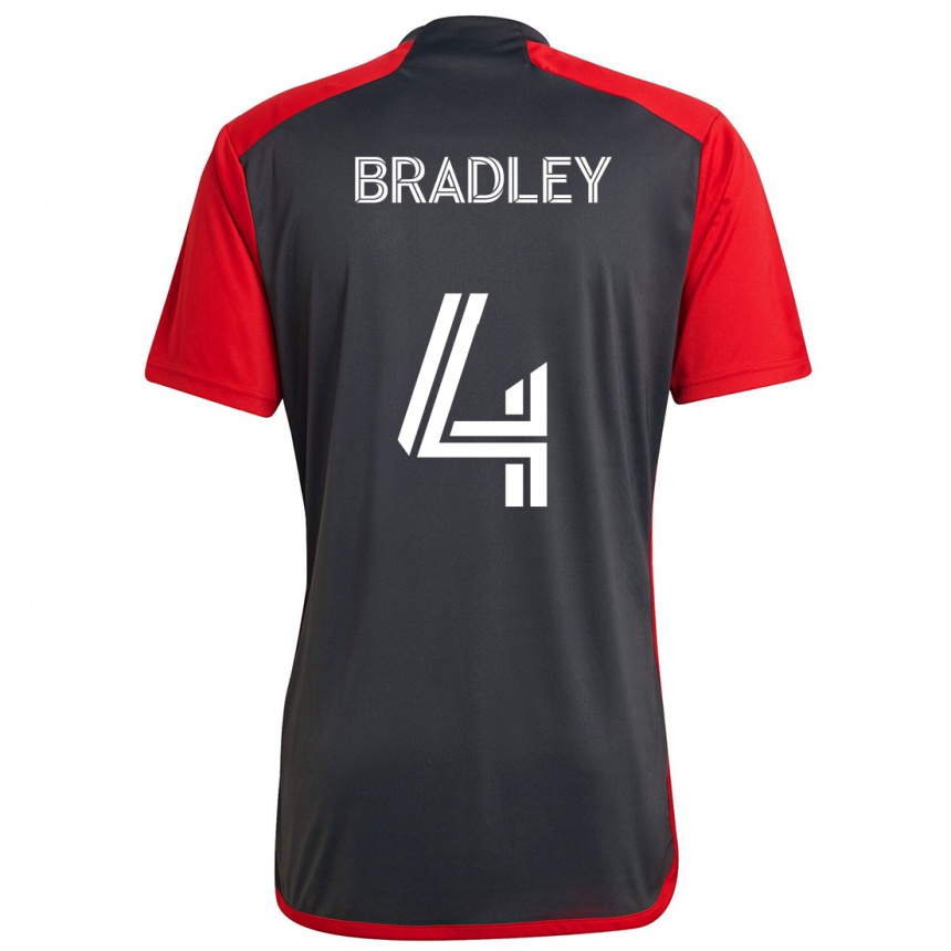 Niño Fútbol Camiseta Michael Bradley #4 Rojo Grayn 1ª Equipación 2024/25 Argentina