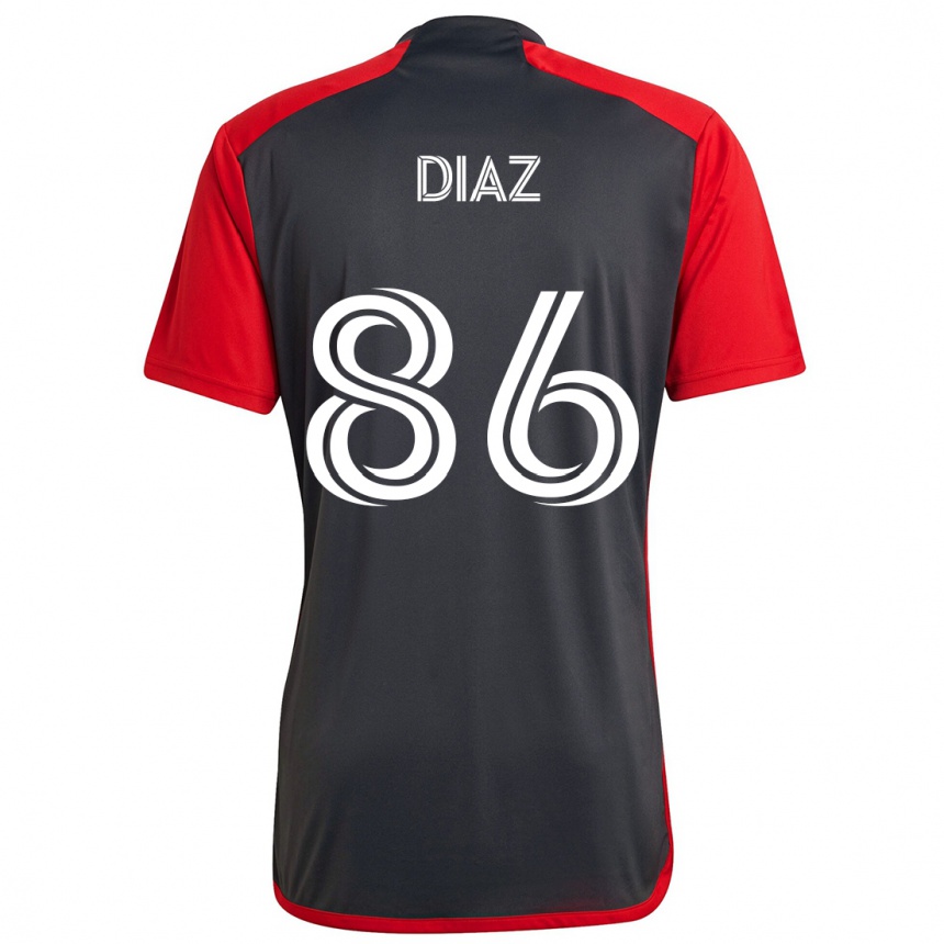 Niño Fútbol Camiseta Alec Díaz #86 Rojo Grayn 1ª Equipación 2024/25 Argentina